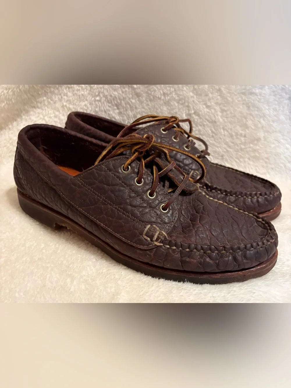 Men’s Rancourt Bison Leather 4 Eye Ranger Moc Boots Shoes USA Made